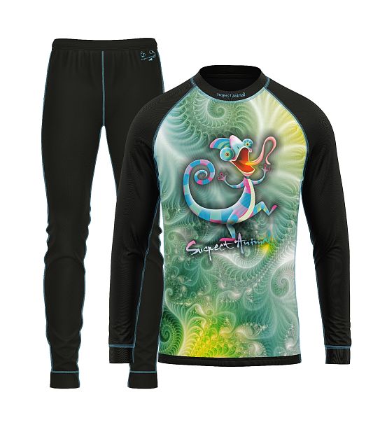 Dětský funkční set Suspect Animal CHAMELEON černá Bamboo Ultra