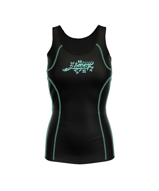 Dámské funkční triko bez rukávů Suspect Animal ANGEL černá Bamboo Ultra