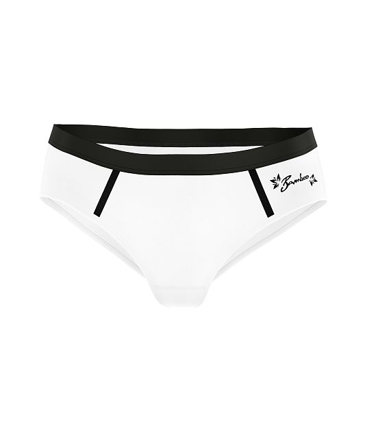 Dámské funkční kalhotky Suspect Animal CONTRAST bílá Bamboo Ultra