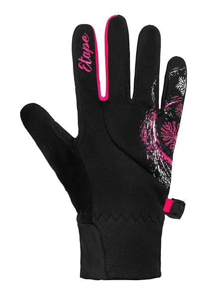 Dětské zimní rukavice Etape Puzzle černá/růžová