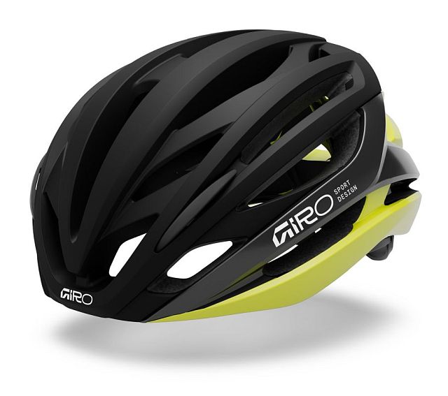 Cyklistická helma GIRO Syntax MIPS Mat Black/Gloss Hi Viz Yellow M