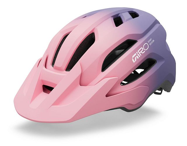 Dětská cyklistická helma GIRO Fixture II Youth Mat Light Pink/Purple Fade