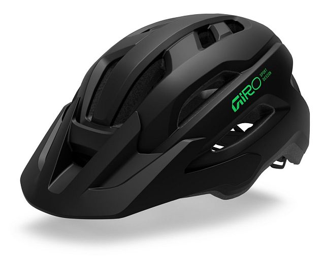 Dětská cyklistická helma GIRO Fixture II MIPS Youth Mat Black/Vivid Green