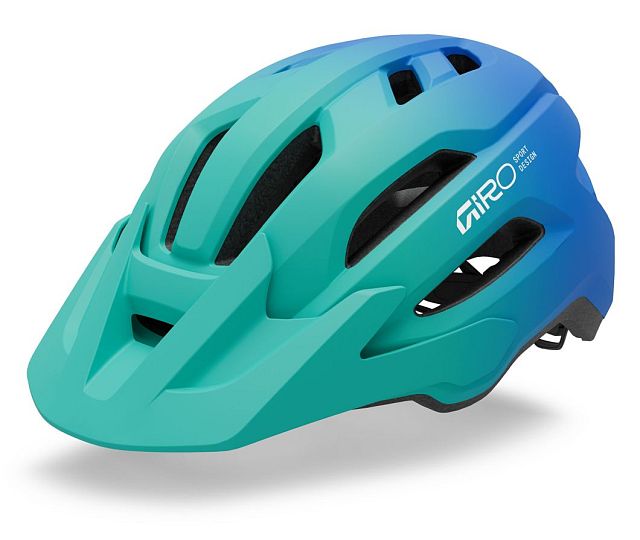 Dětská cyklistická helma GIRO Fixture II MIPS Youth Mat Aqua Green/Blue Jewel Fade