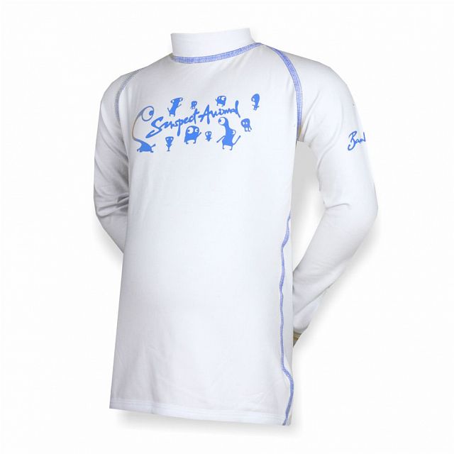 Dětské funkční triko dlouhý rukáv bílá/modrá