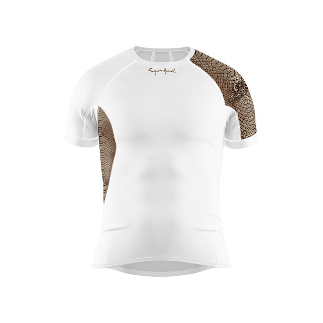 Pánské funkční triko s krátkým rukávem Suspect Animal SNAKE bílá