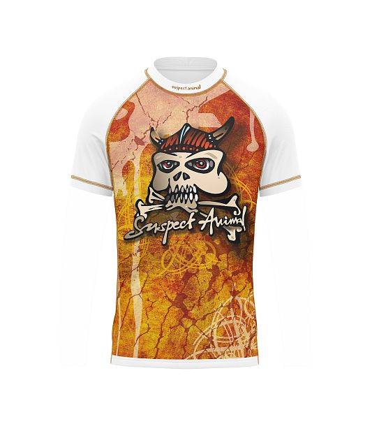 Dětské funkční triko s krátkým rukávem Suspect Animal VIKING bílá Bamboo Light New