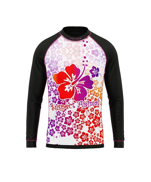 Dětské funkční triko s dlouhým rukávem Suspect Animal HAWAII černá Bamboo Light New