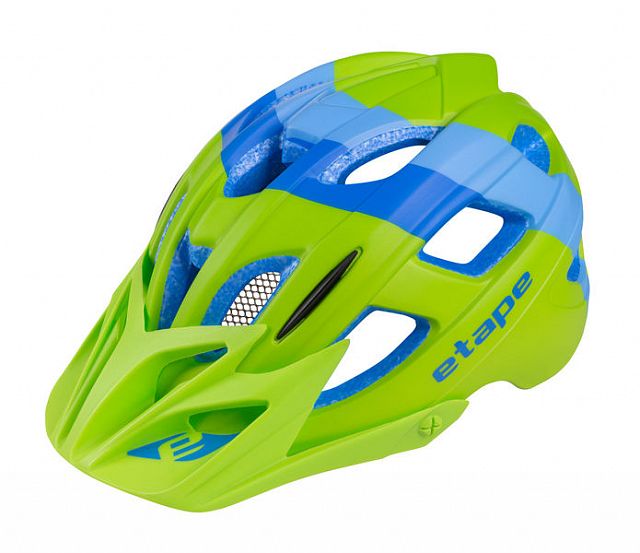 Dětská cyklistická helma Etape Hero zelená/modrá mat