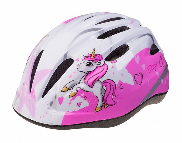 Dětská cyklistická helma Etape Rebel bílá/růžová