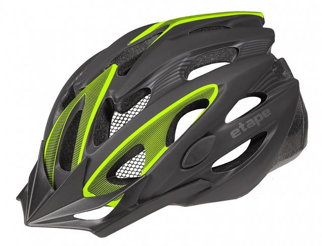 Pánská cyklistická helma Etape Biker černá/žlutá fluo mat