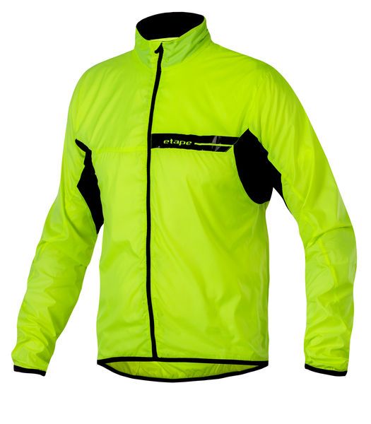 Pánská cyklistická větrovka Etape Bora žlutá fluo